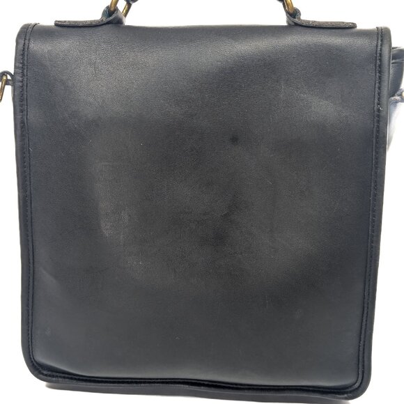 COACH USA Vintage Station Shoulder Bag Black Leather - Picture 4 of 15